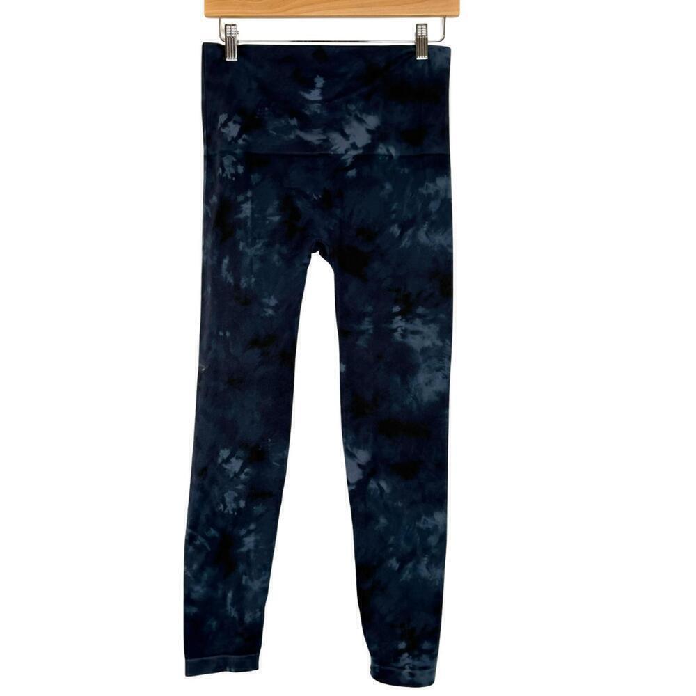 SPANX Look at me Know Dark Blue Marble Space Dyed Compression Leggings Size: 1X